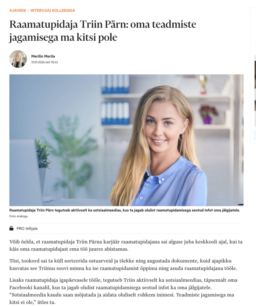 Raamatupidaja Triin Pärn